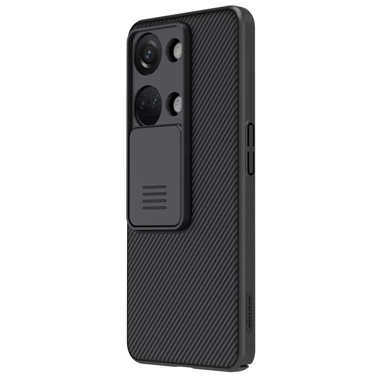 NILLKIN CamShield для OnePlus Nord 3 5G / Ace 2V Жесткий корпус из ПК со слайд-крышкой защиты объектива, противоударный чехол для телефона - черный