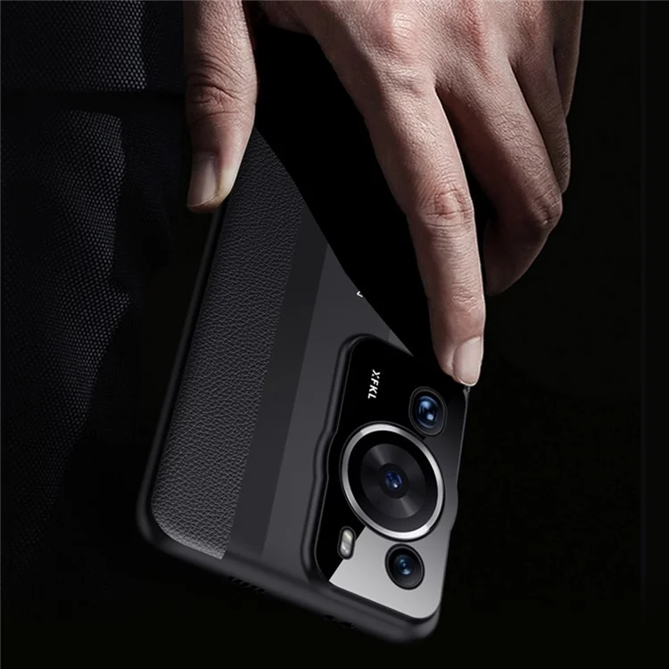 Phone Case for Huawei P60 Pro PU Leather PC Case Anti-Scratch Protective Cell Phone Cover - Purple