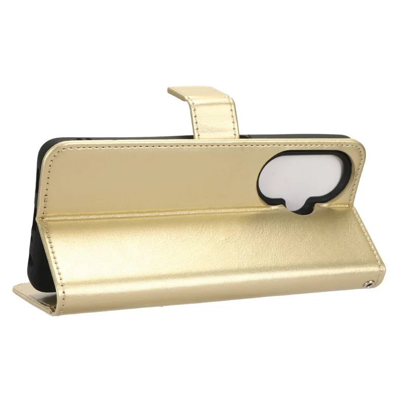 Per OnePlus Nord CE 3 Lite 5G / Nord N30 5G Telefono Custodia in Pelle Portafoglio Stand Texture Crazy Horse Cover Telefono - Oro