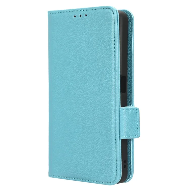 For OnePlus Nord CE 3 Lite 5G / Nord N30 5G PU Leather Case Litchi Texture Wallet Stand Phone Cover - Baby Blue