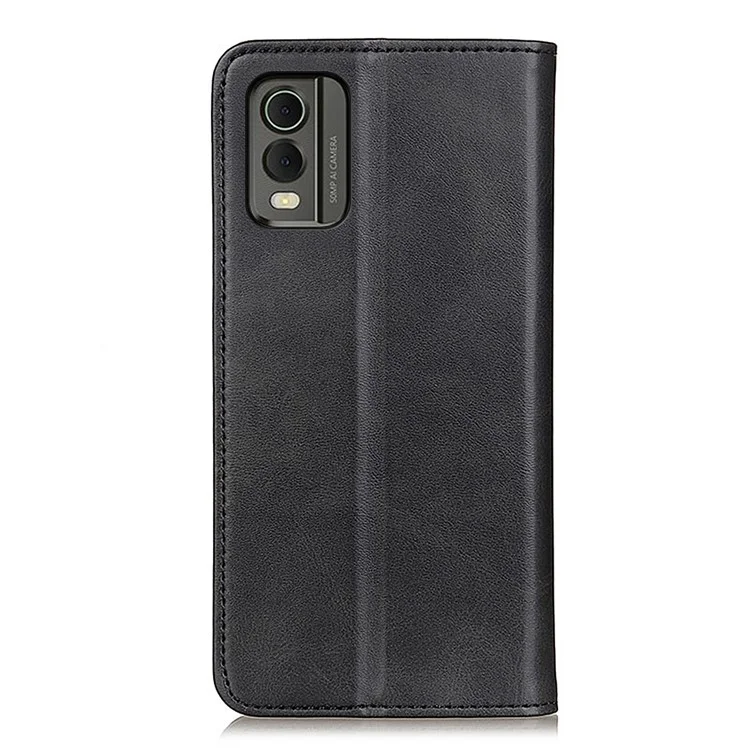 Funda Protectora de Teléfono para Nokia C32, Cartera de Piel Dividida con Cierre Magnético Automático y Soporte para Teléfono - Negro