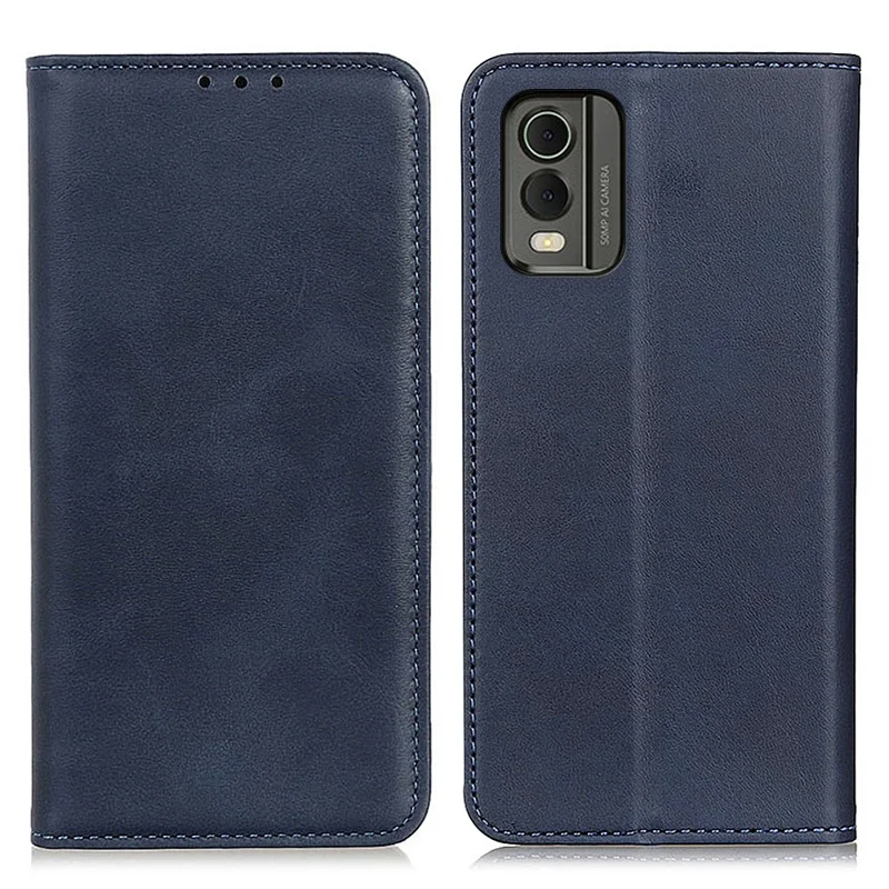 Protective Phone Case for Nokia C32 , Magnetic Auto Closing Split Leather Wallet Stand Phone Cover - Blue