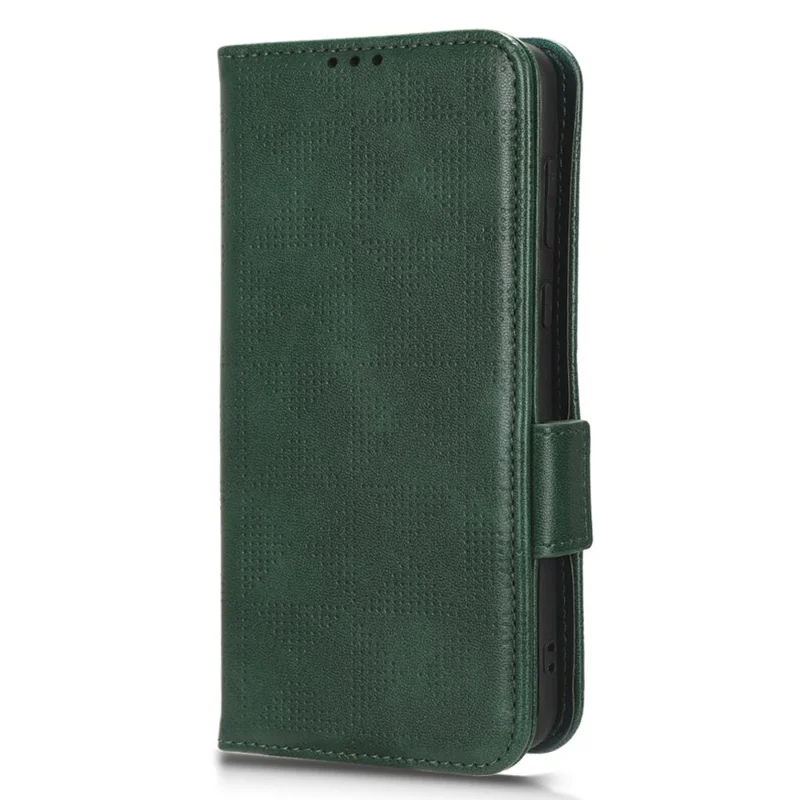 Para Huawei P60 Estuche de teléfono móvil de piel de imitación PU+TPU con estampado de triángulo y soporte de cartera - Verde