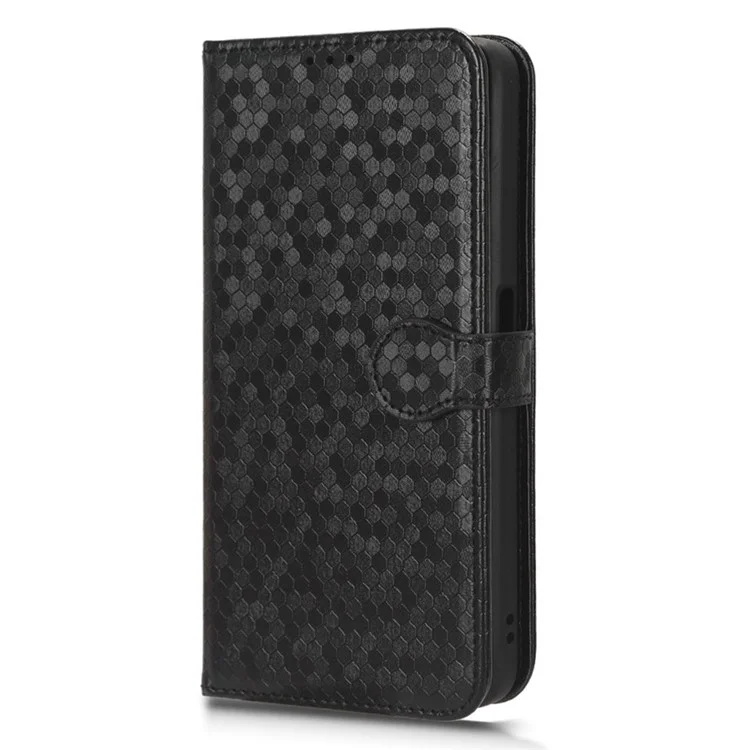 Per OnePlus Nord CE 3 Lite 5G / Nord N30 5G Custodia in pelle PU con motivo a puntini Imprinted Stand Wallet Phone Case - Nero