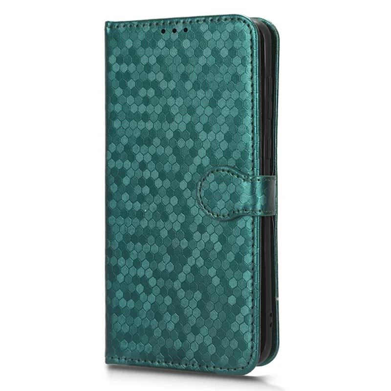 Für Huawei P60 / P60 Pro stoßfeste Hülle PU-Leder Flip-Cover Punktmuster geprägt Handyhülle mit Geldbörse - Grün