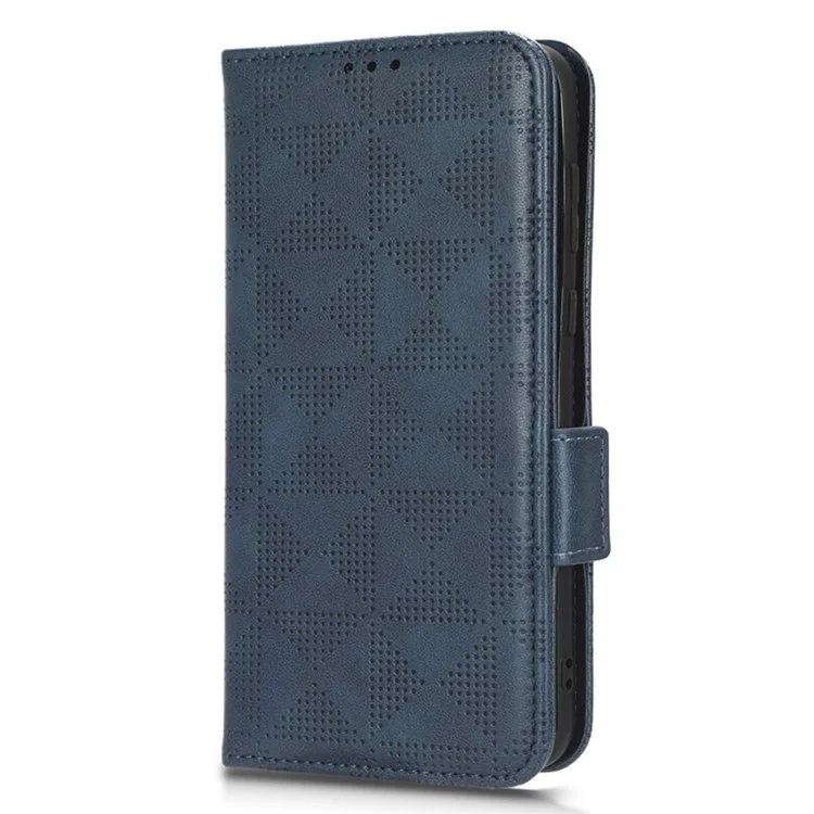 Pour Huawei P60 Pro / P60 Étui de protection anti-poussière Étui de téléphone en cuir PU avec support en forme de triangle - Bleu