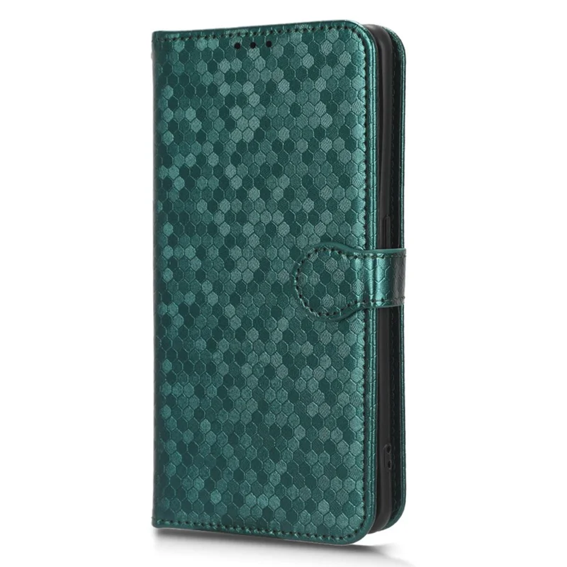 Ledercover mit Punktmuster für das Oppo Find X6 Wallet-Handyhülle, stoßfest, mit Ständer - Grün