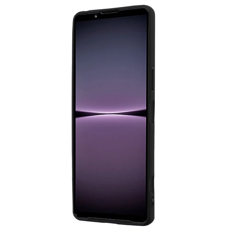 Soft TPU Back Cover for Sony Xperia 1 IV 5G Matte Anti-fall Phone Case with Ring Kickstand - Rose Gold