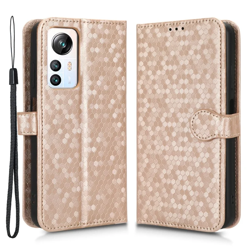 Phone Case for Blackview A85 Wallet Phone Case Dot Pattern Imprinted Leather Cover Shockproof Stand Phone Shell - Rose Gold