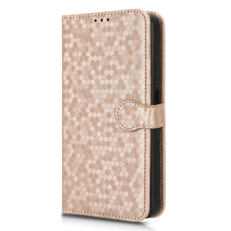 Phone Case for Blackview A85 Wallet Phone Case Dot Pattern Imprinted Leather Cover Shockproof Stand Phone Shell - Rose Gold