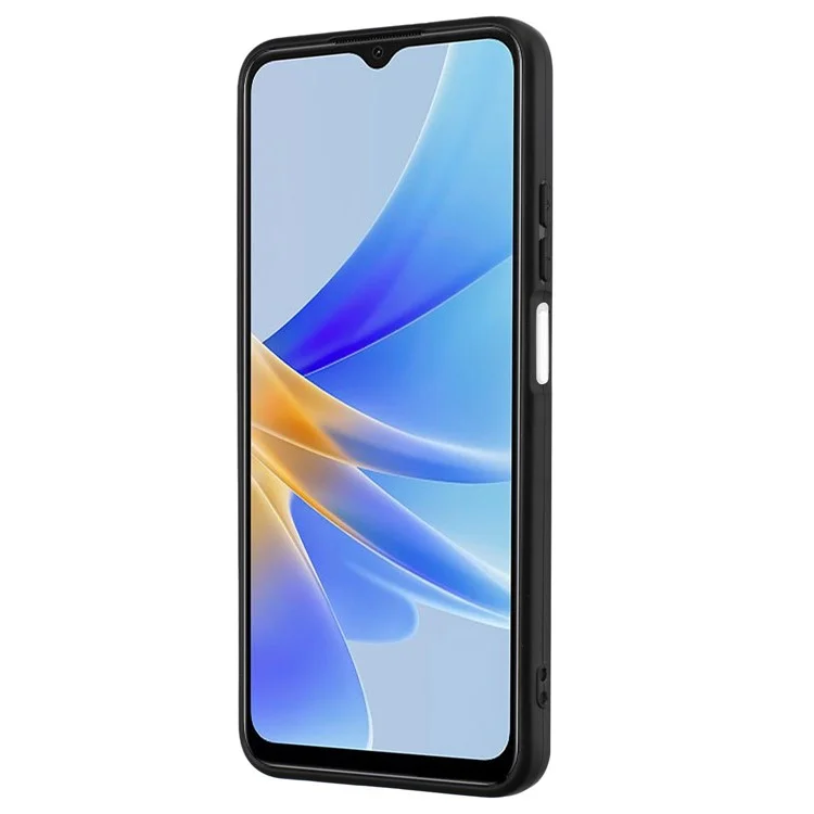 Para Oppo A17 4G / A17k 4G Matte TPU Phone Case Anel Kickstand Bump Proof Cover Support Car Magnet Mount - Prata