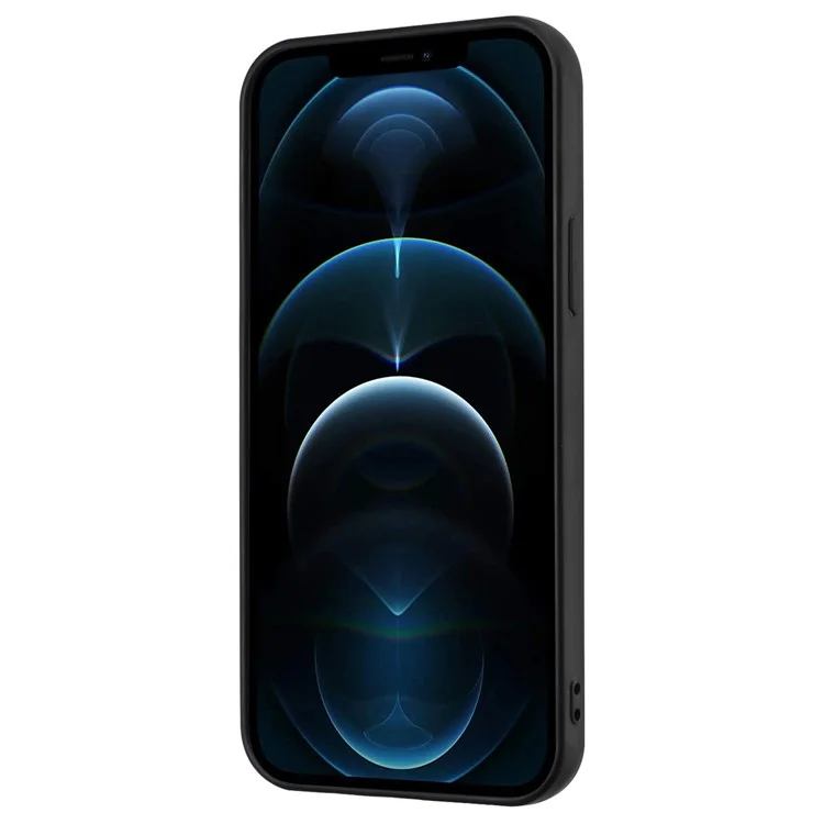 Coque TPU pour iPhone 12 mini 5.4 pouces avec anneau de maintien, support de voiture aimanté - Noir