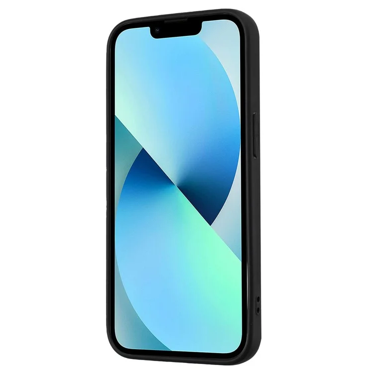 Capa Protetora TPU com Suporte Anel para iPhone 13 6.1 polegadas, Caso de Telefone Fosco com Suporte para Montagem Magnética do Carro - Rose Gold
