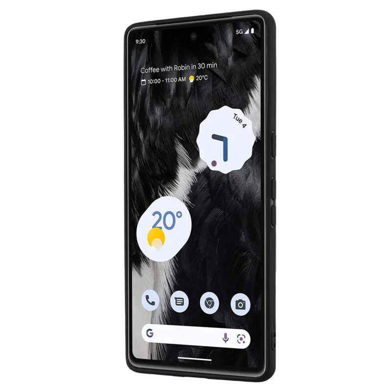 Per Google Pixel 7 Pro 5G Protezione posteriore TPU Cover in Custodia per telefono con supporto ad anello - Nero