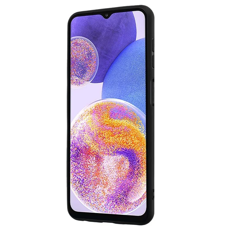 Per Samsung Galaxy A73 5G Custodia rigida a specchio con supporto ad anello TPU - Argento