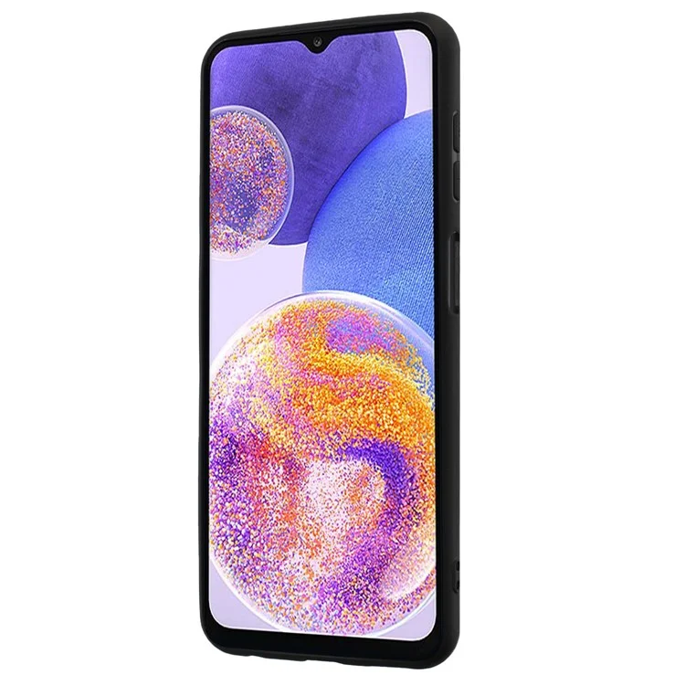 Para Samsung Galaxy A23 4G / A23 5G (Versão Global) / M23 5G / F23 5G / M13 4G Capa de Telefone Anti-queda Mate TPU com Suporte de Anel - Preto