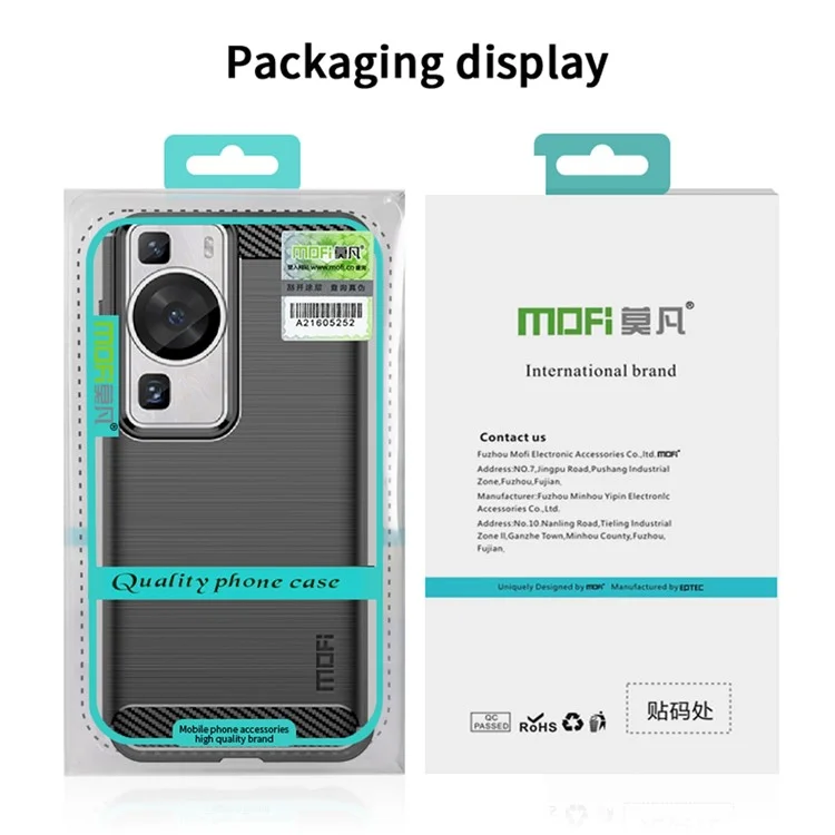 MOFI JK TPU Series-1 for Huawei P60 Pro / P60 Carbon Fiber Texture Brushed Phone Shell TPU Phone Cover - Black