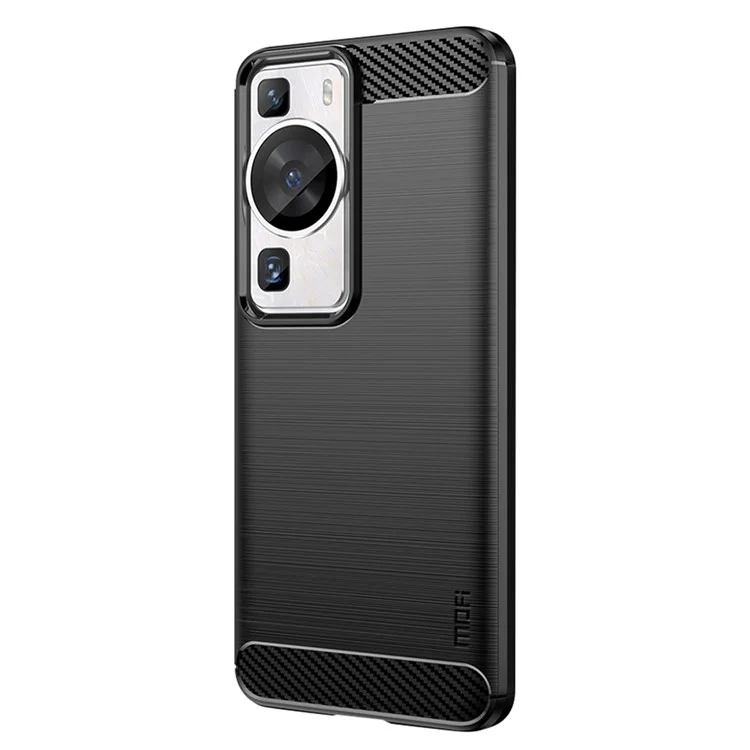 MOFI JK TPU Series-1 for Huawei P60 Pro / P60 Carbon Fiber Texture Brushed Phone Shell TPU Phone Cover - Black
