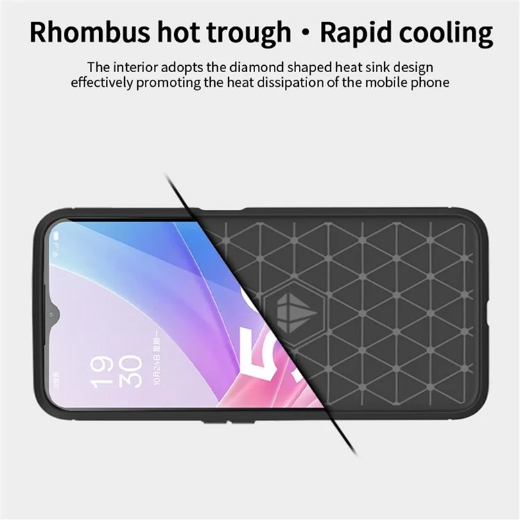 MOFI JK TPU Series-1 Carbon Fiber Back Cover для Oppo A58 5G / A58x 5G / A78 5G Brushed TPU Phone Shell - Black