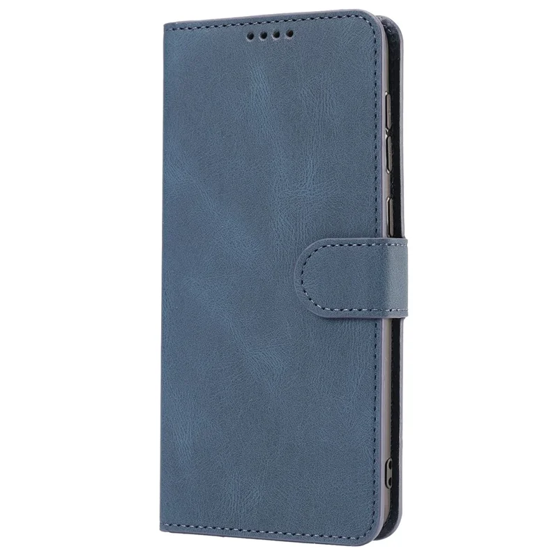 For Oppo A94 5G / Reno5 Z / F19 Pro+ 5G Phone Case PU Leather Wallet Stand Flip Cover with Strap - Blue