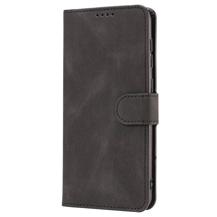 For Oppo A54 5G / A74 5G / A93 5G / OnePlus Nord N200 5G Phone Case Stand PU Leather Flip Wallet Cover - Black