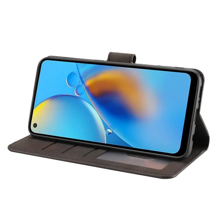 Per Oppo A54 4G / A54s / A55 / A55 5G / A55s 5G / A16 / A16s / A53s 5G / A56 5G Custodia Telefonica in Pelle PU con Supporto - Nera