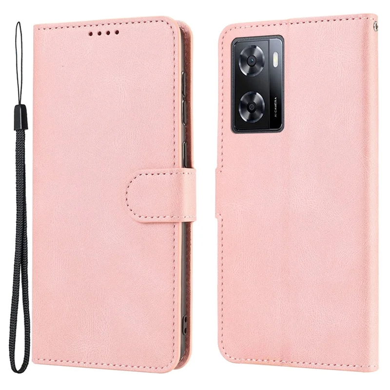 Чехол из искусственной кожи для Oppo A57 4G / A77 4G / A57s 4G / A57e 4G / A77s 4G / OnePlus Nord N20 SE 4G, бумажник, подставка, флип-чехол для телефона - розовый