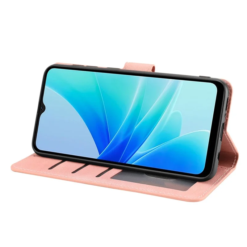Чехол из искусственной кожи для Oppo A57 4G / A77 4G / A57s 4G / A57e 4G / A77s 4G / OnePlus Nord N20 SE 4G, бумажник, подставка, флип-чехол для телефона - розовый