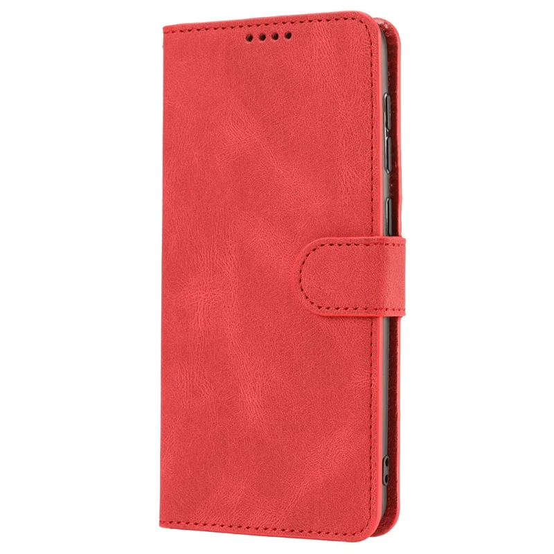 PU Leather Case for Oppo A57 4G / A77 4G / A57s 4G / A57e 4G / A77s 4G / OnePlus Nord N20 SE 4G , Wallet Stand Flip Phone Cover - Red