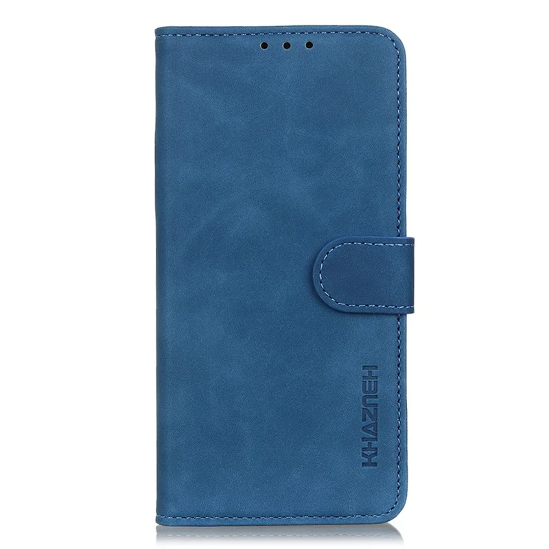 KHAZNEH For Xiaomi Redmi Note 12 Turbo / Poco F5 5G PU Leather Phone Cover Retro Texture Wallet Stand Case - Blue