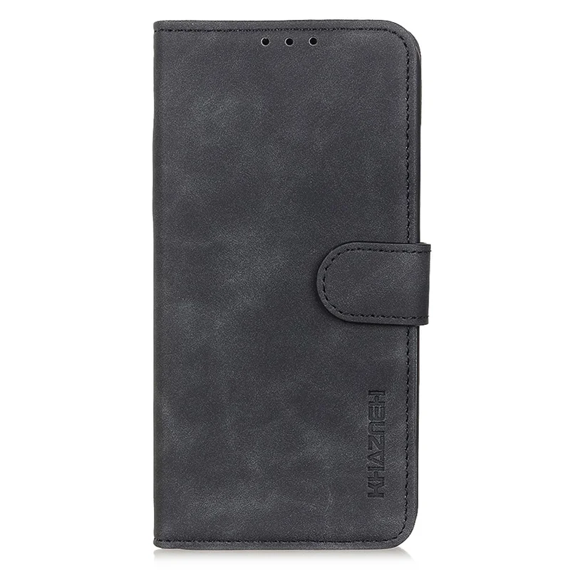 KHAZNEH Para Nokia C32 Retro Texture Phone Leather Case Wallet Stand Protective Cover - Negro