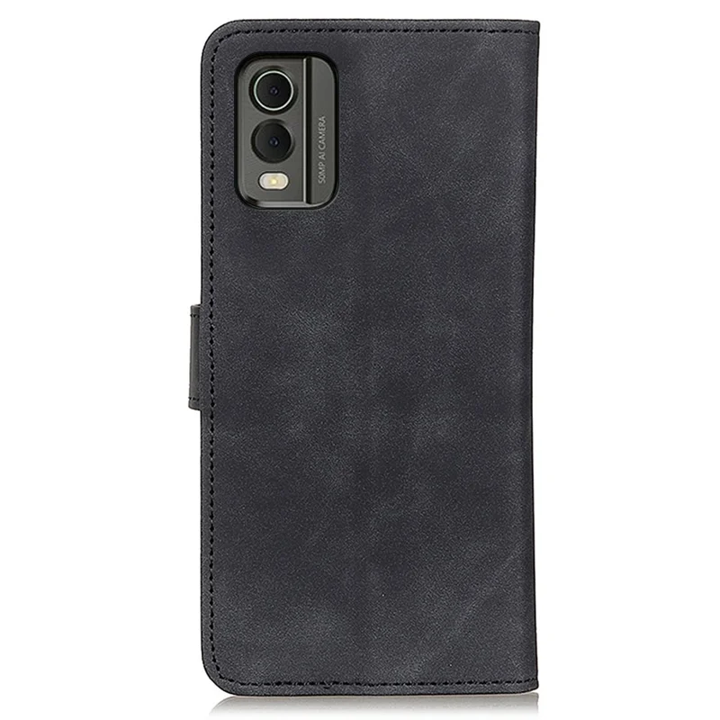 KHAZNEH Para Nokia C32 Retro Texture Phone Leather Case Wallet Stand Protective Cover - Negro