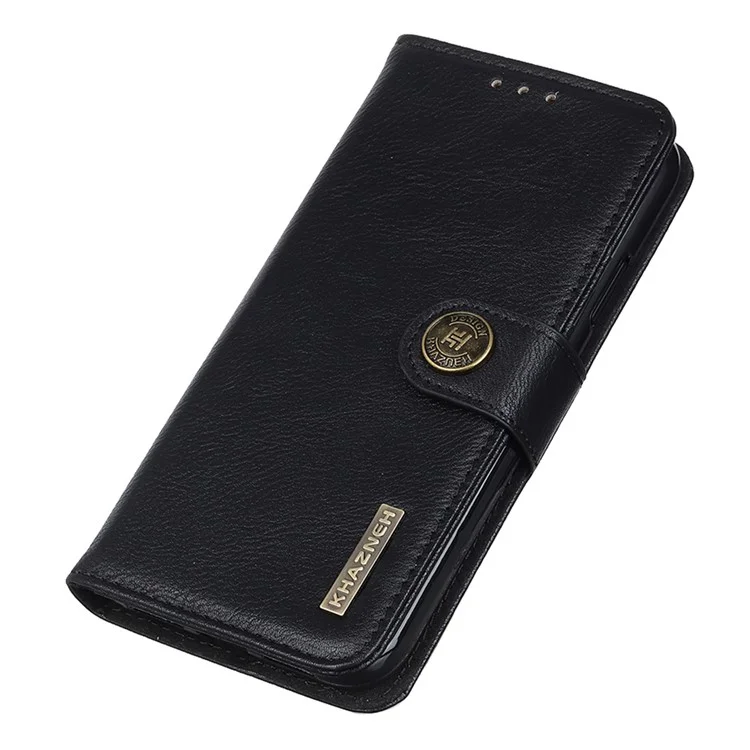 KHAZNEH For Nokia C32 PU Leather Wallet Case Cowhide Texture Cell Phone Stand Cover - Black