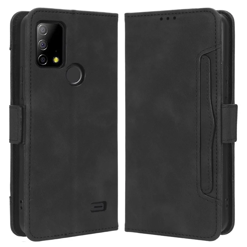 Pour Vodafone Smart T23 Portefeuille Étui de téléphone Slots pour cartes multiples Coque de téléphone Housse en cuir avec support - Noir
