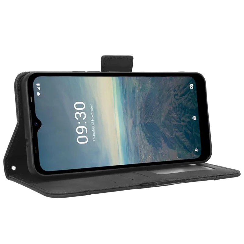 Pour Vodafone Smart T23 Portefeuille Étui de téléphone Slots pour cartes multiples Coque de téléphone Housse en cuir avec support - Noir