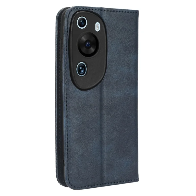 Retro Wallet Phone Case for Huawei P60 Art PU Leather Flip Cover Cell Phone Shell with Stand - Blue