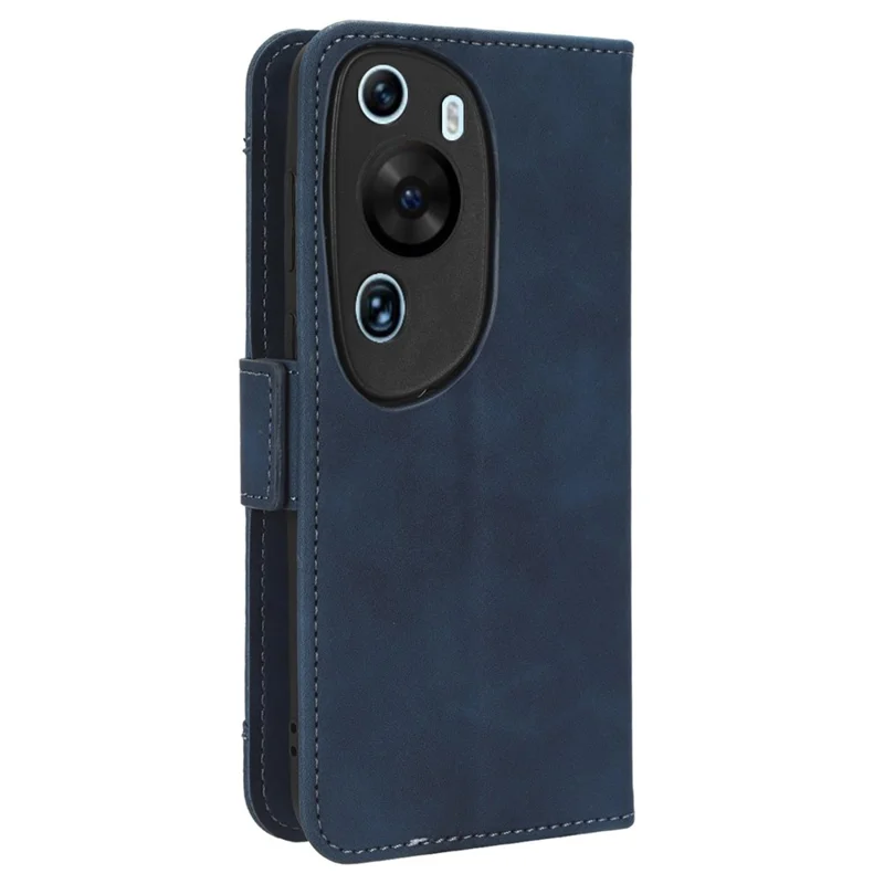 Wallet Phone Case for Huawei P60 Art Leather Flip Cover Multiple Card Slots Phone Shell with Stand - Blue