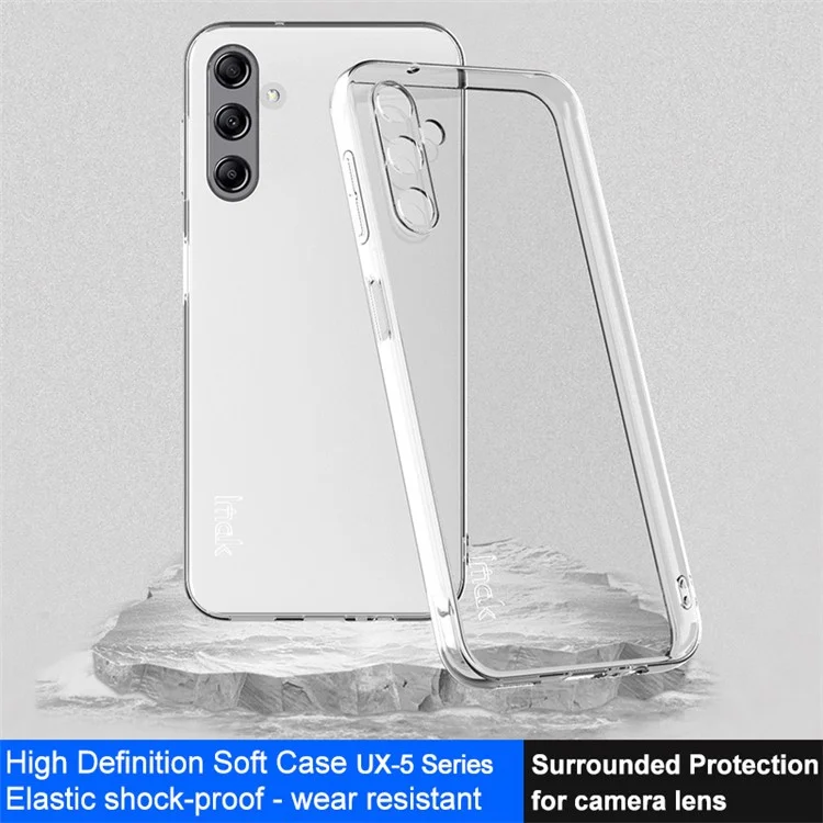 IMAK UX-5 Series For Samsung Galaxy A14 4G / 5G Phone Case Transparent Back Soft TPU Cover