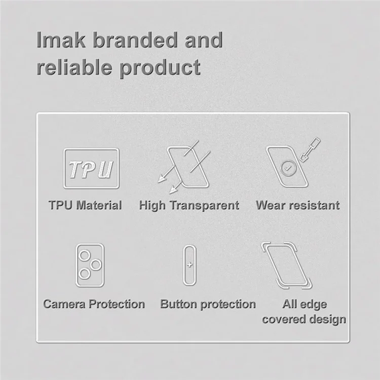 IMAK UX-5 Series For Samsung Galaxy A14 4G / 5G Phone Case Transparent Back Soft TPU Cover