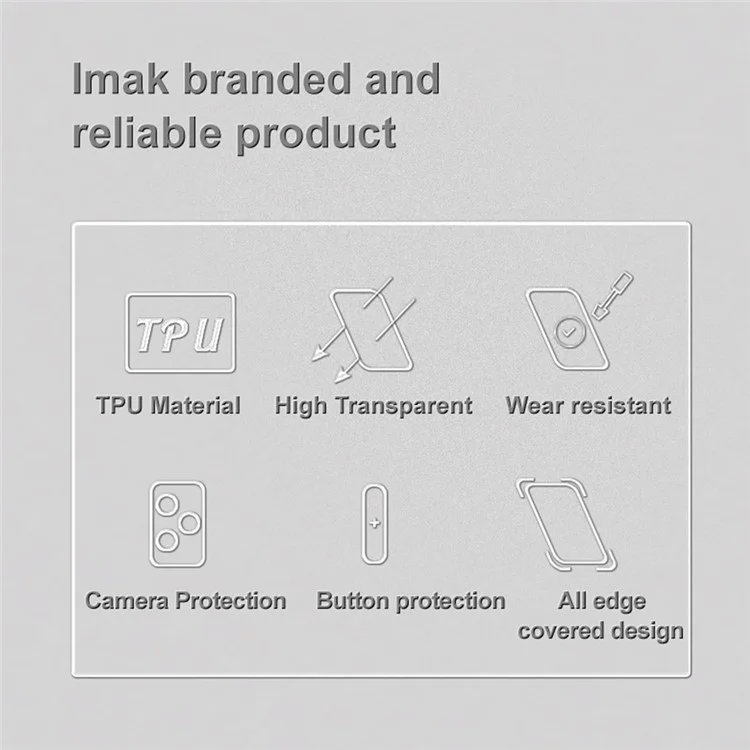 IMAK UX-5 Series Para Huawei P60 Carcasa Transparente Suave Protección Contra Caídas Funda de Teléfono 