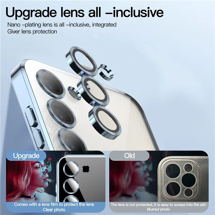 Per Samsung Galaxy S23 Custodia Magnetica Trasparente in TPU Custodia Posteriore per Telefono Compatibile con MagSafe - Blu