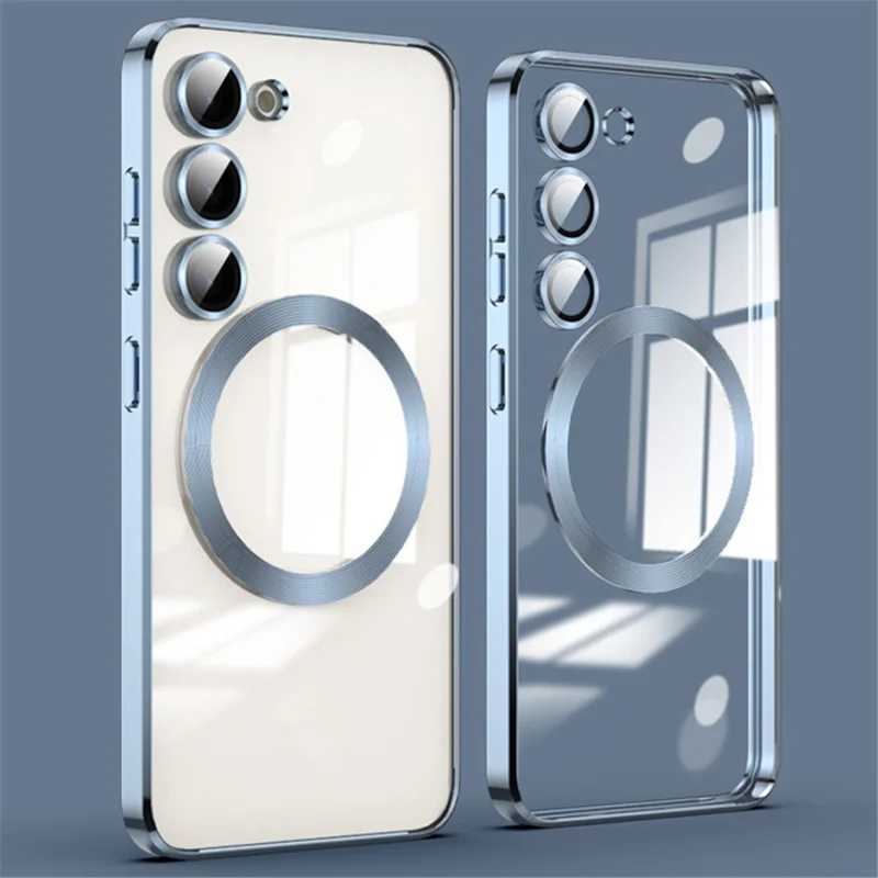 Magnetic Phone Case for Samsung Galaxy S23+ TPU Phone Back Cover Magnetic Case - Blue
