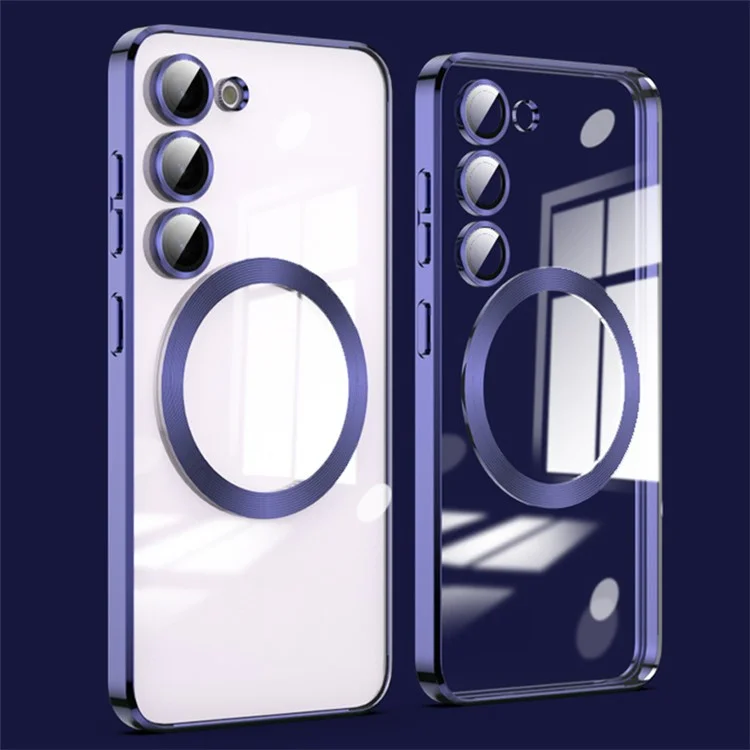 Magnetic Phone Case for Samsung Galaxy S23+ TPU Phone Back Cover Compatible with MagSafe - Mulberry Purple