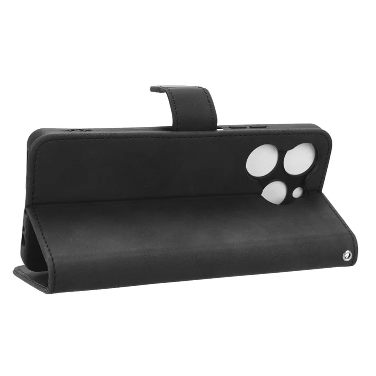 Per TECNO Spark 10 Pro Pelle al Tatto Custodia Portafoglio in Pelle Folio Stand Magnetica Custodia Protettiva per Telefono - Nero