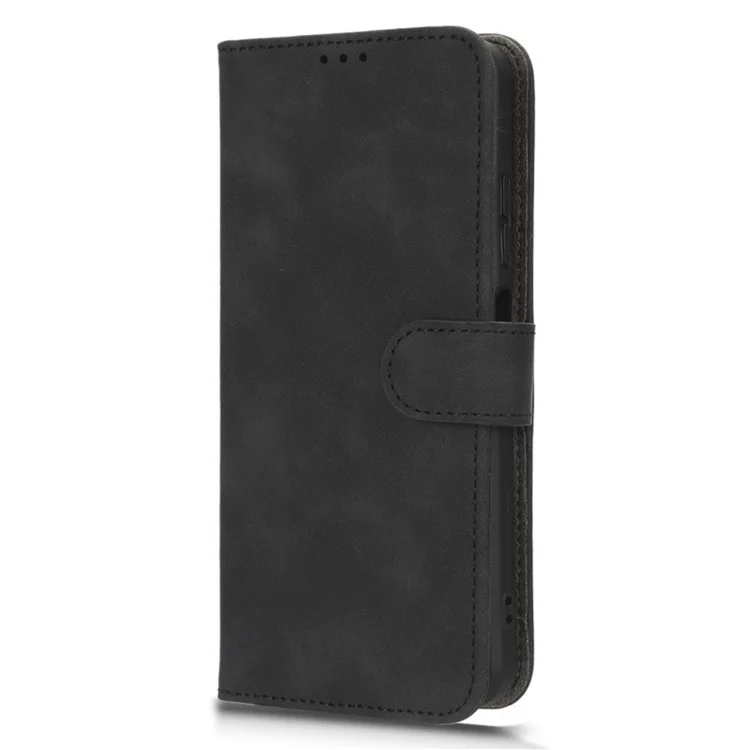 For TECNO Spark 10C 4G PU Leather Flip Cover Stand Skin-Touch Wallet Phone Case - Black