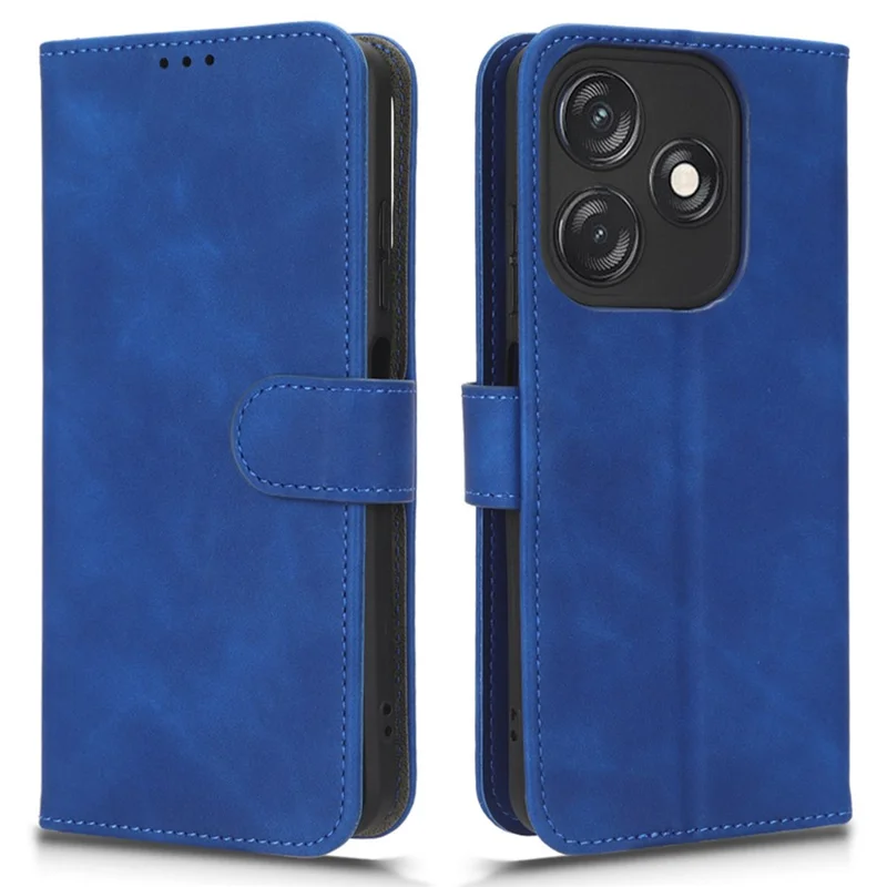 Pour TECNO Spark 10C 4G Étui Portefeuille en Cuir PU avec Support - Bleu