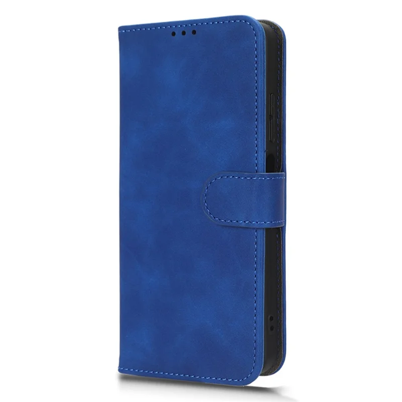 For TECNO Spark 10 4G Leather Wallet Phone Case Flip Stand Skin-Touch Shockproof Cover - Blue