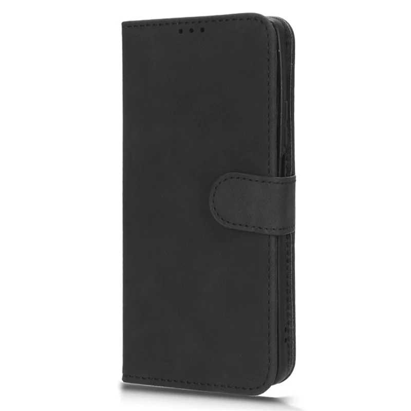 Capa de Telemóvel de Pele PU com Função Carteira para Xiaomi Redmi Note 12 Turbo / Poco F5 5G, com Suporte Tátil, Preta