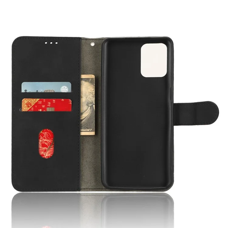 Pour Motorola Moto G Power 5G Étui de téléphone à rabat en cuir PU - touch Folio Wallet Cover Stand - Noir