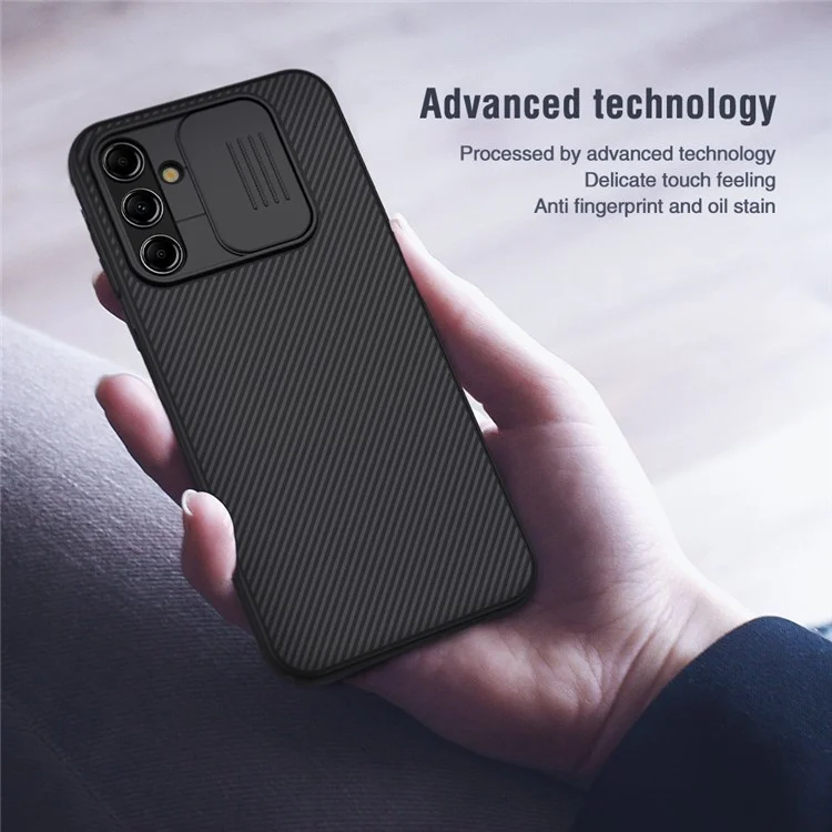 NILLKIN CamShield for Samsung Galaxy A14 5G / A14 4G Hard PC Case Slide Lens Protection Anti-Dust Phone Cover - Black